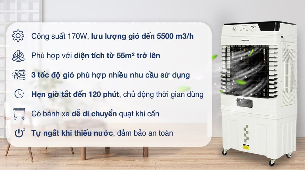 Ảnh Quạt điều hòa Sunhouse SHD7759 170W