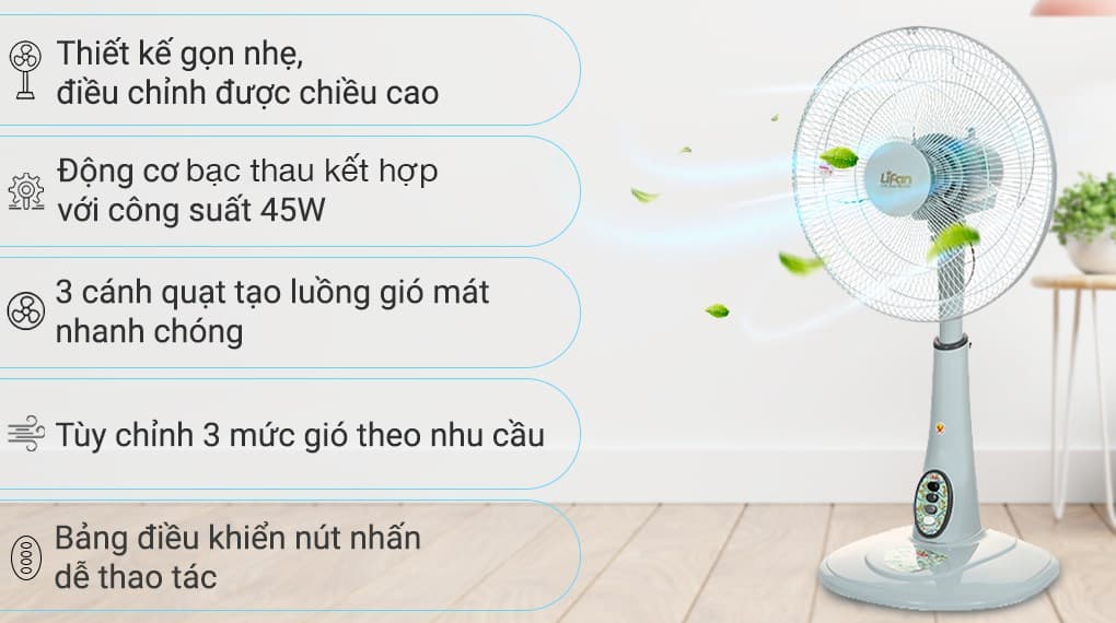 Ảnh Quạt lửng Lifan 3 cánh QL-216 45W
