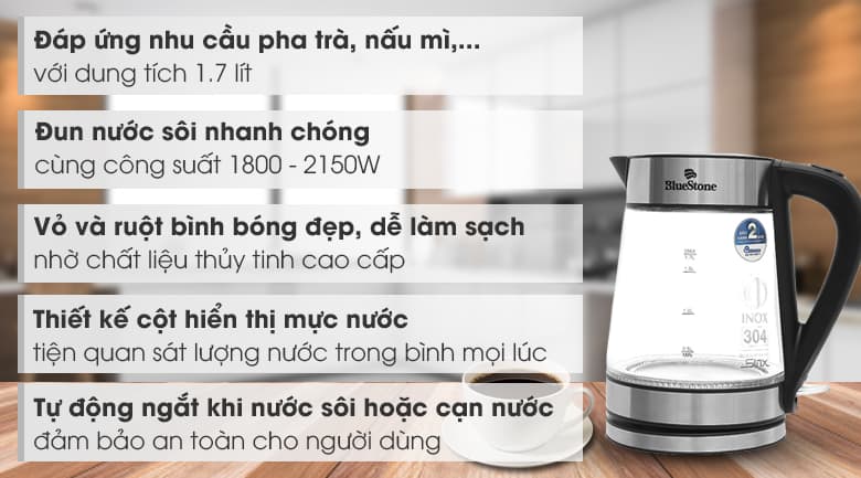 Ảnh Bình đun siêu tốc BlueStone 1.7 lít KTB-3426