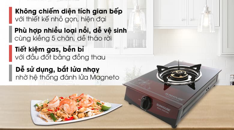 Ảnh Bếp ga đơn Sunhouse SHB212KG