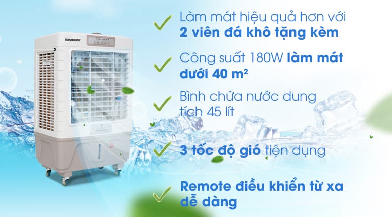 Ảnh Quạt điều hòa Sunhouse SHD7746 180W