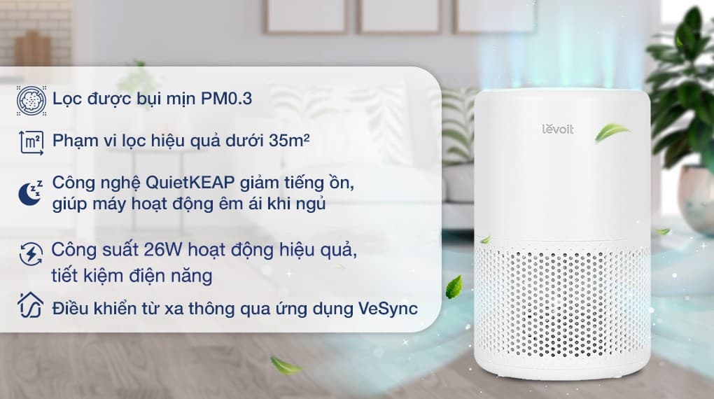 Ảnh Máy lọc không khí Levoit Core 200s 26W