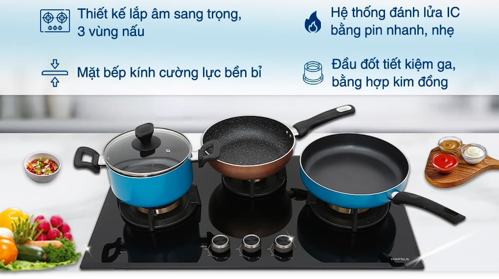 Ảnh Bếp ga âm Hafele HC-G783B (538.66.477)