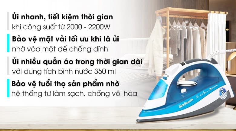 Ảnh Bàn ủi hơi nước BlueStone SIB-3831 2200W