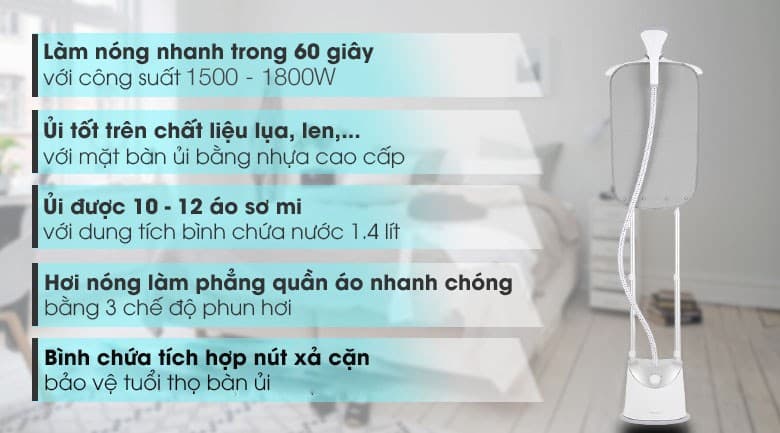 Ảnh Bàn ủi hơi nước đứng Philips GC487 1800W