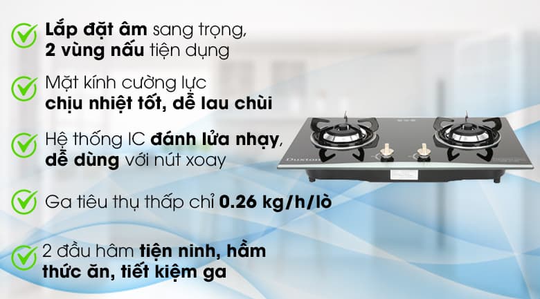 Ảnh Bếp ga âm Duxton DG-2BGV