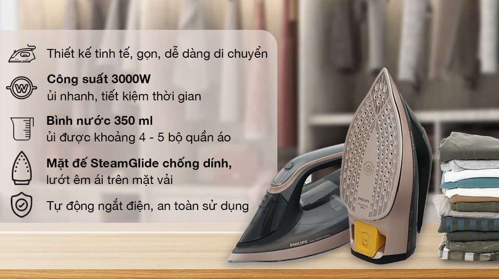 Ảnh Bàn ủi hơi nước Philips DST8041/80 3000W