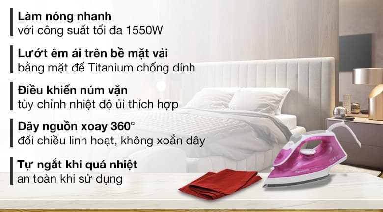 Ảnh Bàn ủi hơi nước Panasonic NI-M250TPRA 1550W