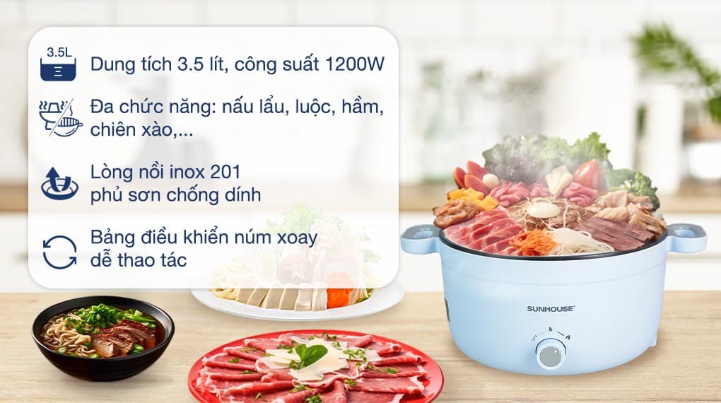 Ảnh Nồi lẩu điện Sunhouse SHD4528 3.5 lít