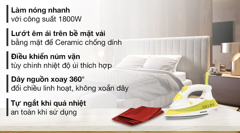 Ảnh Bàn ủi hơi nước Sunhouse SHD2067 1800W