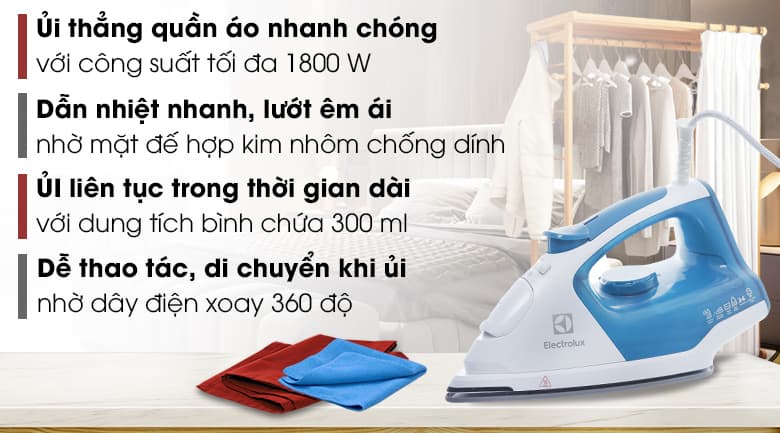 Ảnh Bàn ủi hơi nước Electrolux ESI5126 1800W