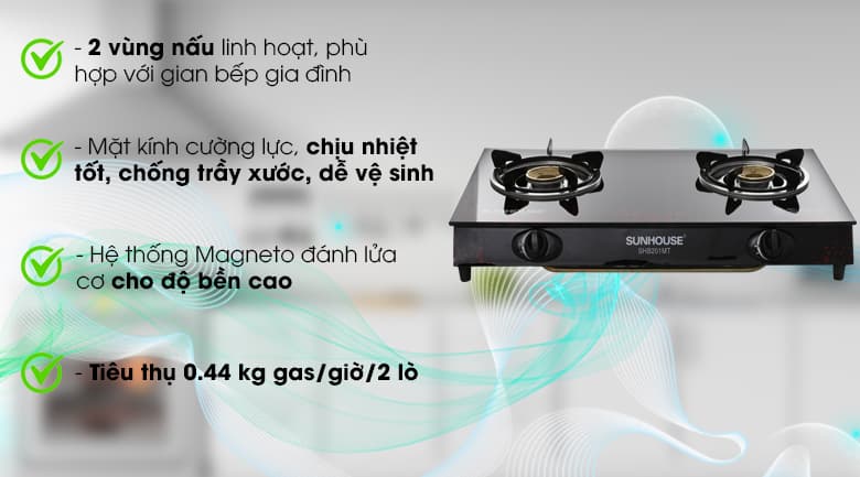 Ảnh Bếp ga đôi Sunhouse SHB 201MT