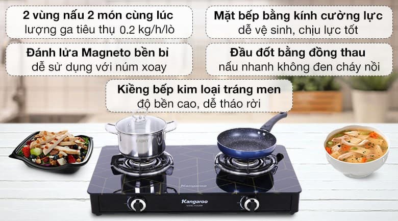 Ảnh Bếp ga đôi Kangaroo KG526M