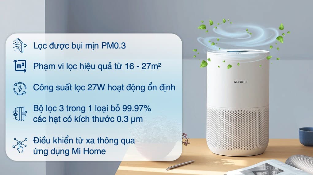 Ảnh Máy lọc không khí Xiaomi Smart Air Purifier 4 compact EU (BHR5860EU) 27W