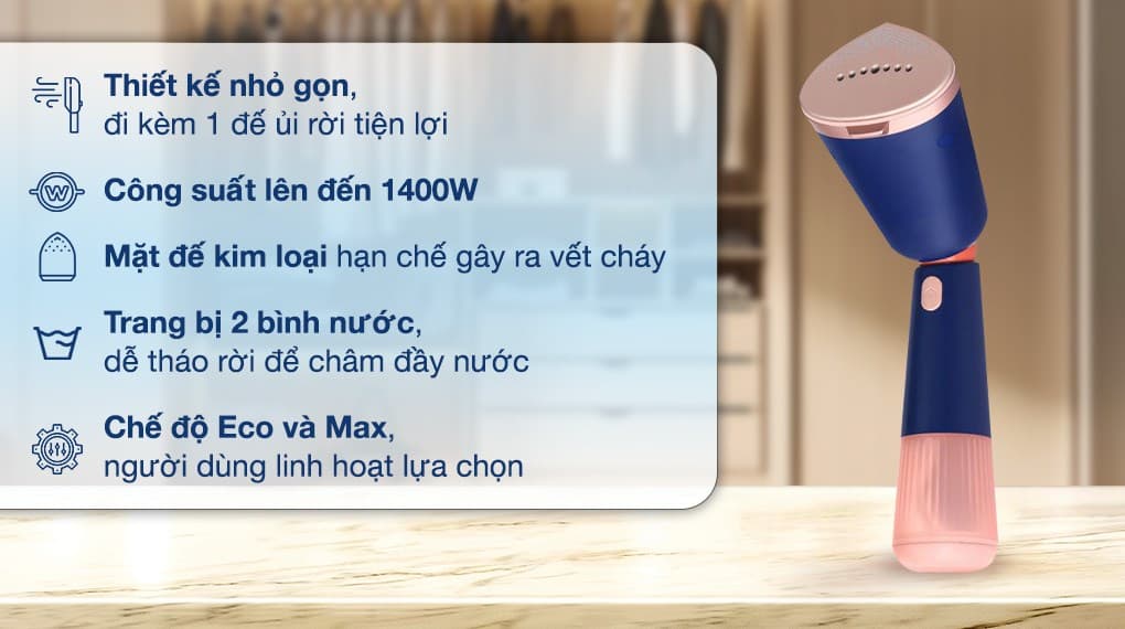 Ảnh Bàn ủi hơi nước cầm tay Philips STH5030/20 1400W