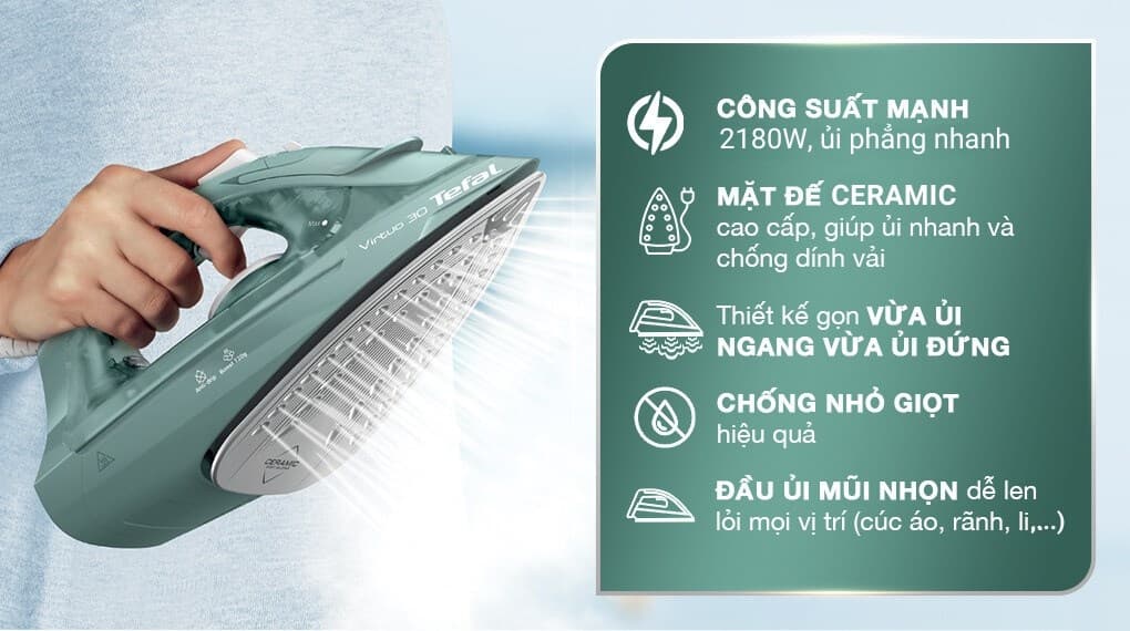 Ảnh Bàn ủi hơi nước Tefal Power FV2C50E1 2180W