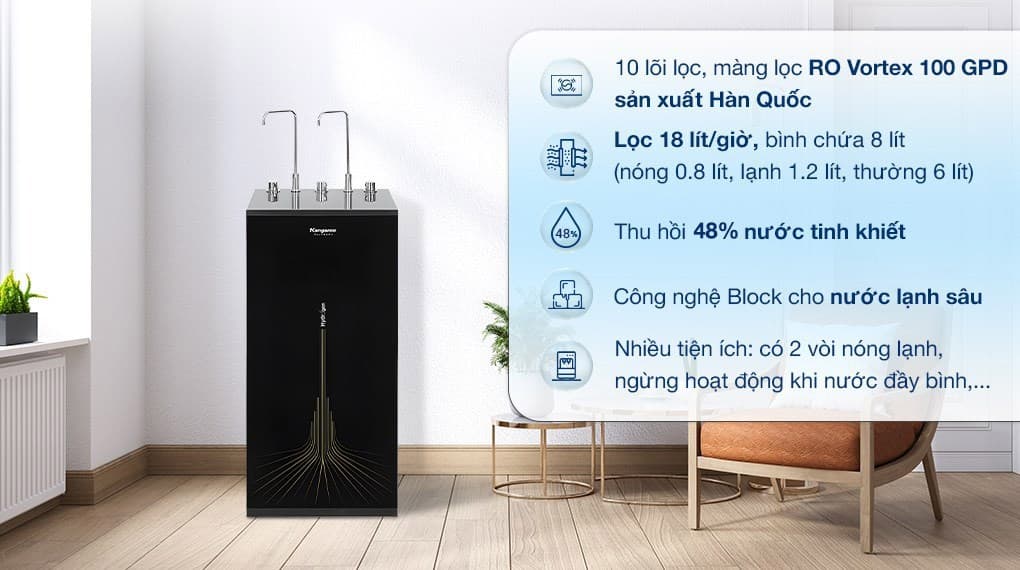 Ảnh Máy lọc nước RO nóng nguội lạnh Hydrogen Kangaroo KG10A13 10 lõi