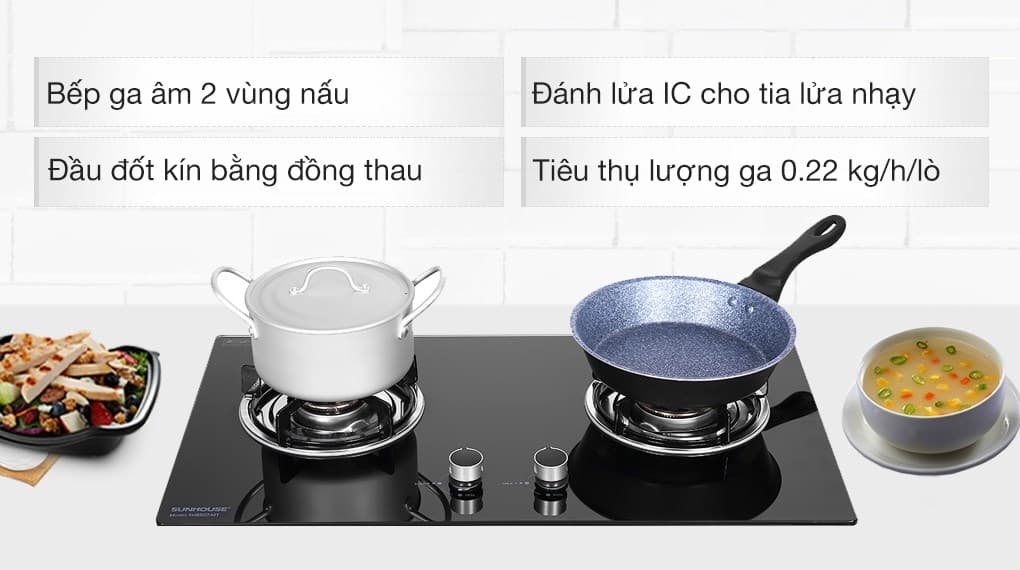 Ảnh Bếp ga âm Sunhouse SHB507-MT