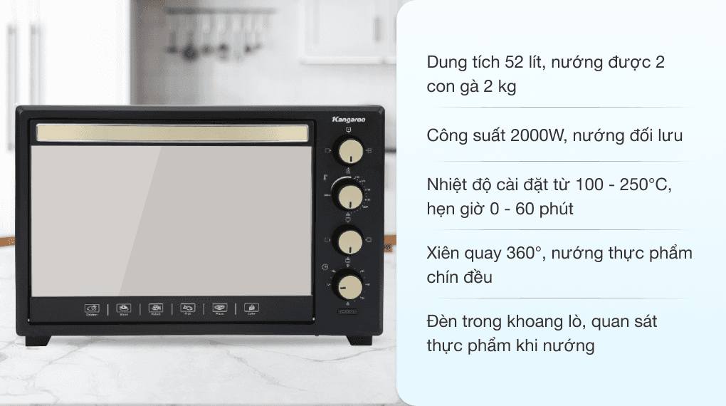 Ảnh Lò nướng Kangaroo KG5201 52 lít