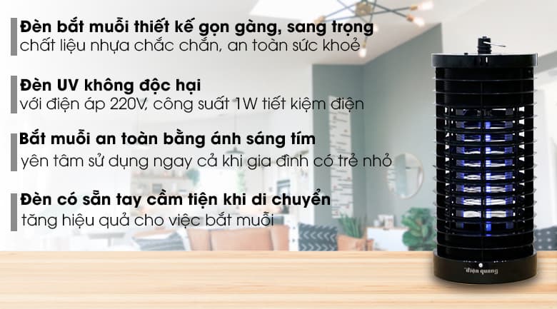 Ảnh Đèn bắt muỗi Điện Quang ĐQ EML02 BL