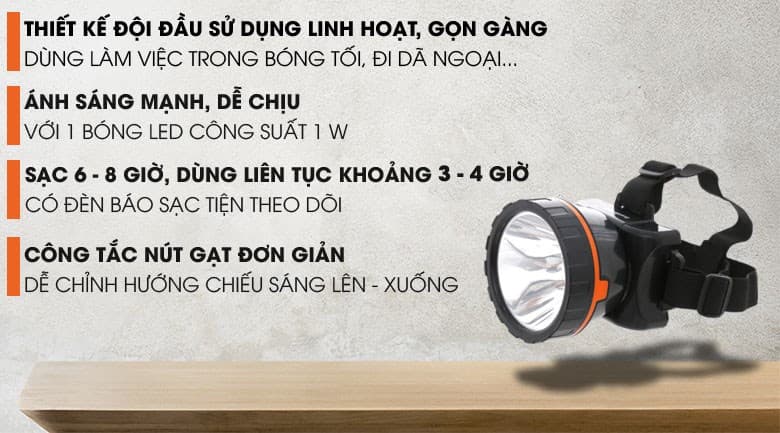 Ảnh Đèn pin sạc đội đầu Điện Quang ĐQ PFL13 R BLO