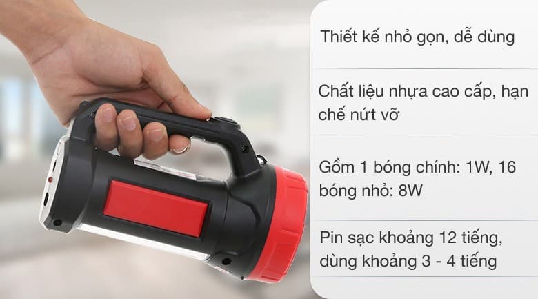 Ảnh Đèn pin sạc đa năng Sunhouse SHE - 8100