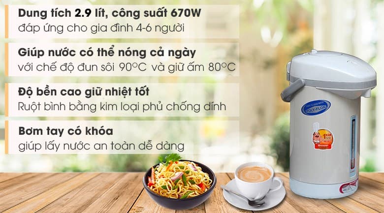 Ảnh Bình thủy điện Sharp KP-30STV 2.9 lít