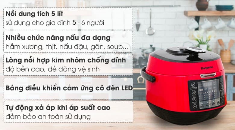 Ảnh Nồi áp suất điện Kangaroo KG5P3 5 lít