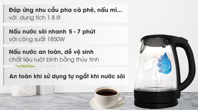 Ảnh Bình đun siêu tốc Midea 1.8 lít MK-18GC