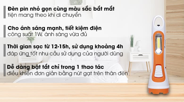 Ảnh Đèn pin sạc đa năng Comet CRT453