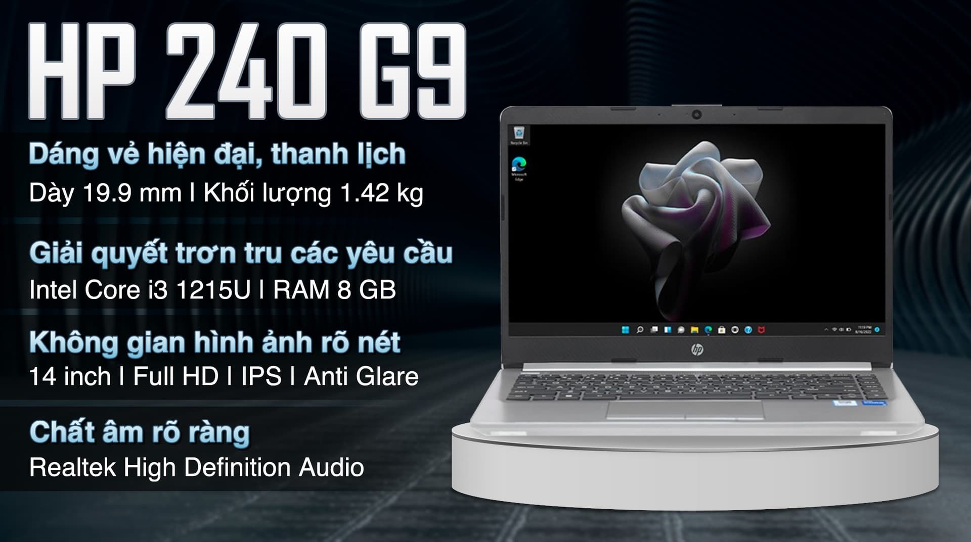 Ảnh Laptop HP 240 G9 i3 1215U/8GB/512GB/Win11 (6L1X8PA)