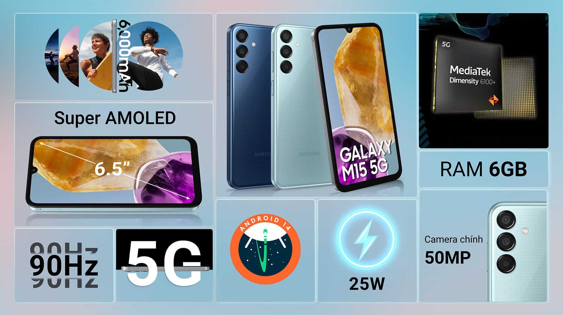 Ảnh Điện thoại Samsung Galaxy M15 5G 6GB/128GB