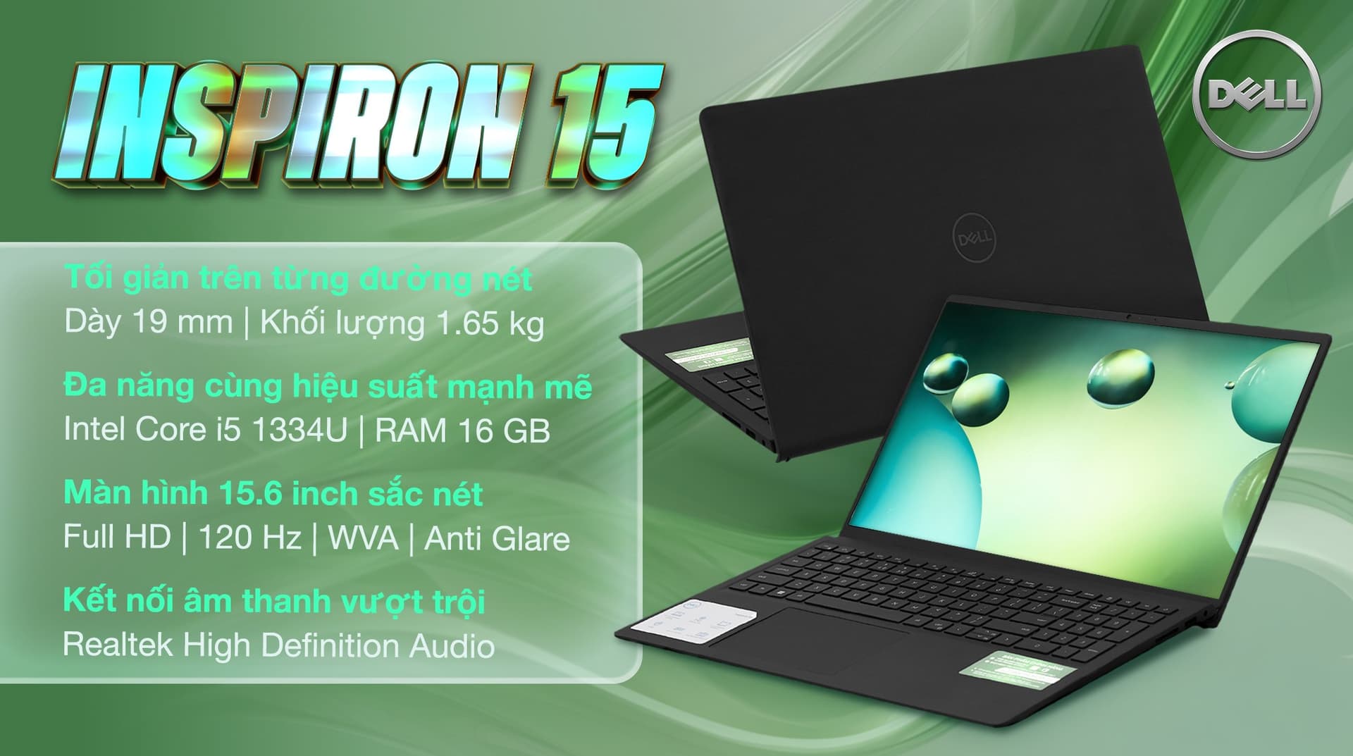 Ảnh Laptop Dell Inspiron 15 3530 i5 1334U/16GB/512GB/120Hz/OfficeHS/Win11 (P16WD2)