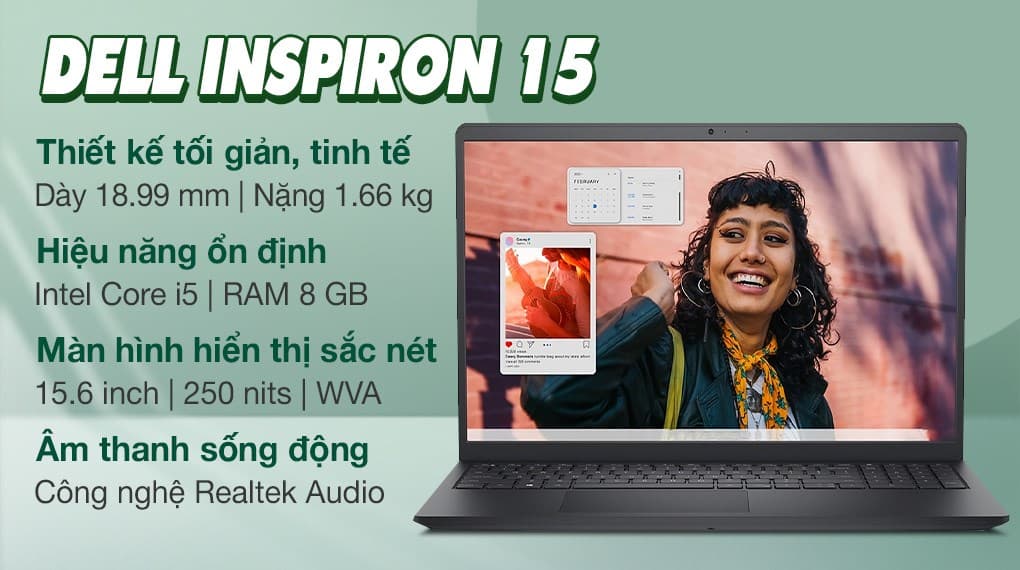 Ảnh Laptop Dell Inspiron 15 3530 i5 1335U/8GB/512GB/120Hz/OfficeHS/Win11 (N3530-i5U085W11BLU)
