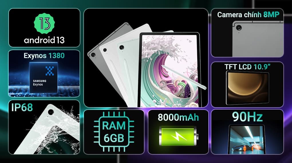 Ảnh Máy tính bảng Samsung Galaxy Tab S9 FE WiFi 6GB/128GB