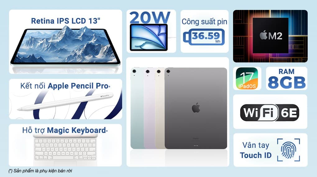 Ảnh Máy tính bảng iPad Air 6 M2 13 inch WiFi 128GB
