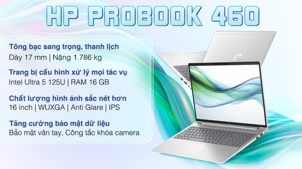 Ảnh Laptop HP Probook 460 G11 Ultra 5 125U/16GB/512GB/Win11 (A74BTPT)