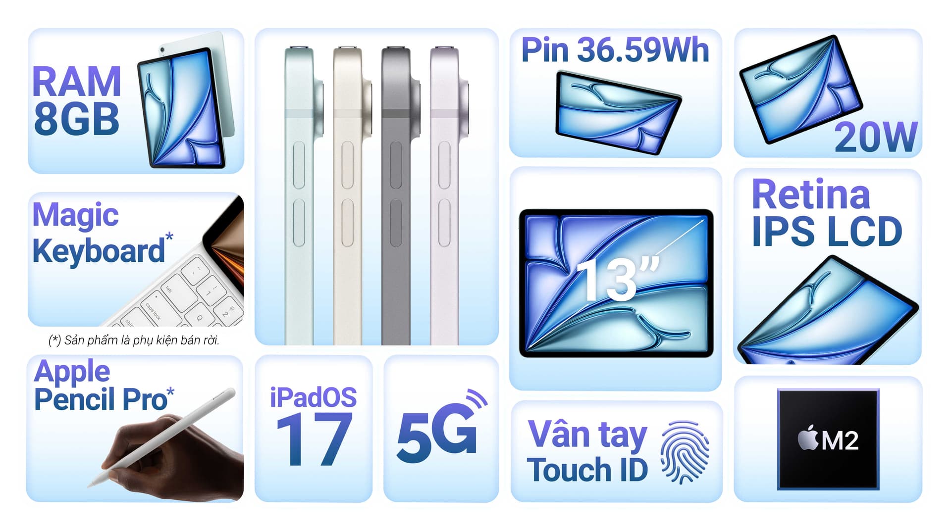 Ảnh Máy tính bảng iPad Air 6 M2 13 inch 5G 128GB