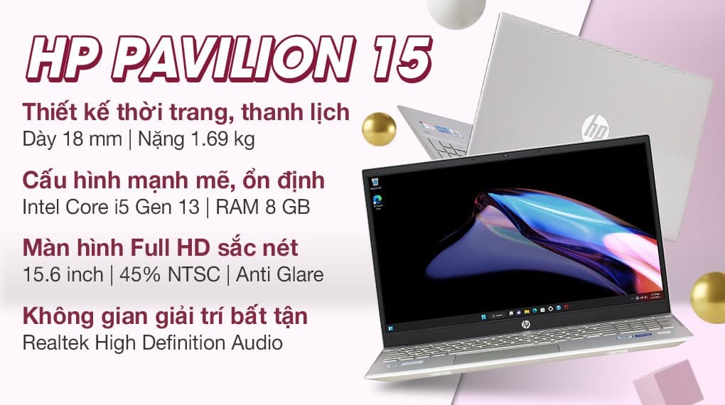 Ảnh Laptop HP Pavilion 15 eg3094TU i5 1335U/8GB/512GB/Win11 (8C5L5PA)