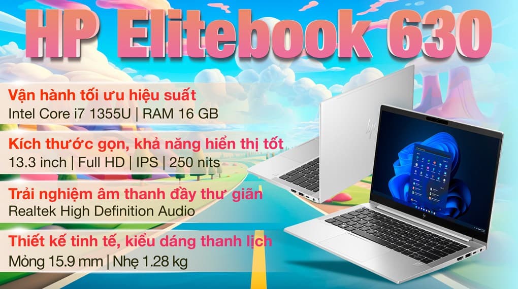 Ảnh Laptop HP Elitebook 630 G10 i7 1355U/16GB/512GB/Win11 (9H1N9PT)