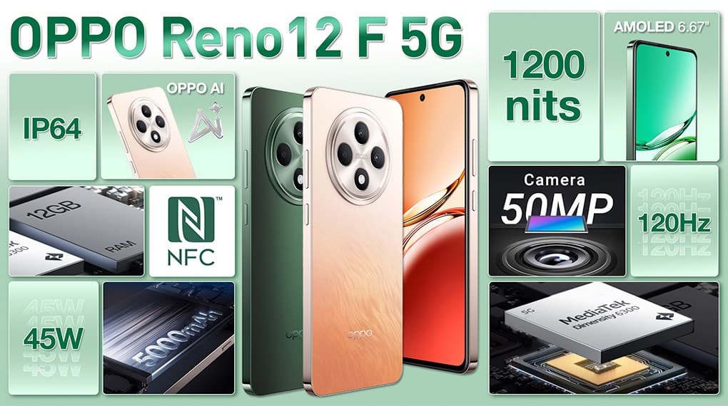 Ảnh Điện thoại OPPO Reno12 F 5G 12GB/256GB