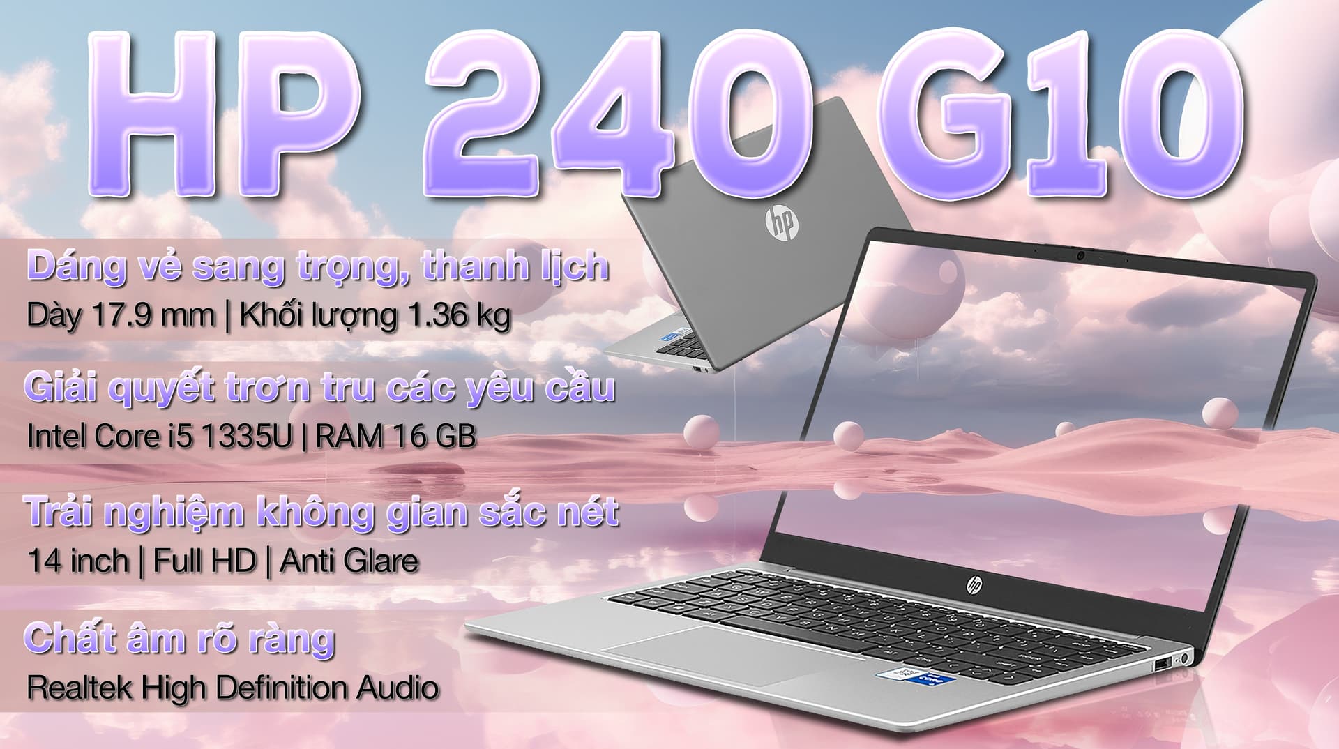 Ảnh Laptop HP 240 G10 i5 1335U/16GB/512GB/Win11 (9H2E4PT)