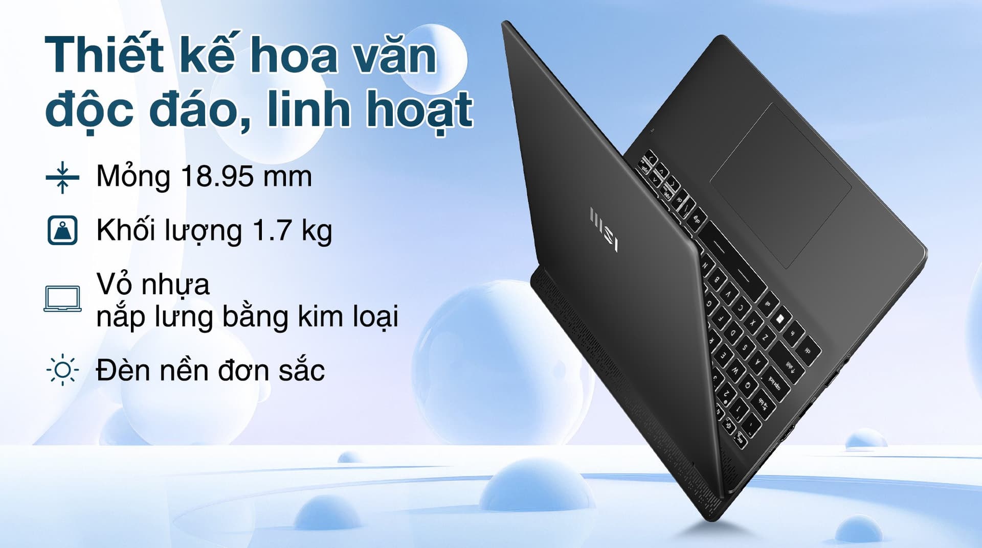 Ảnh Laptop MSI Prestige 14 AI Studio C1VEG Ultra 7 155H/32GB/1TB/6GB RTX4050/Túi/Win11 (056VN)