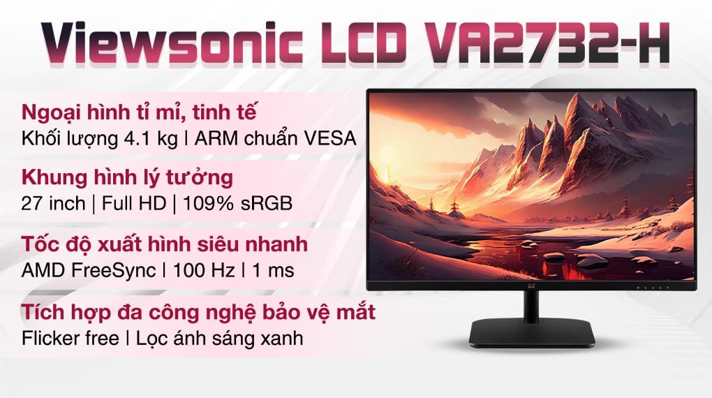 Ảnh Màn hình Viewsonic VA2732-H 27 inch FHD/IPS/100Hz/1ms/HDMI