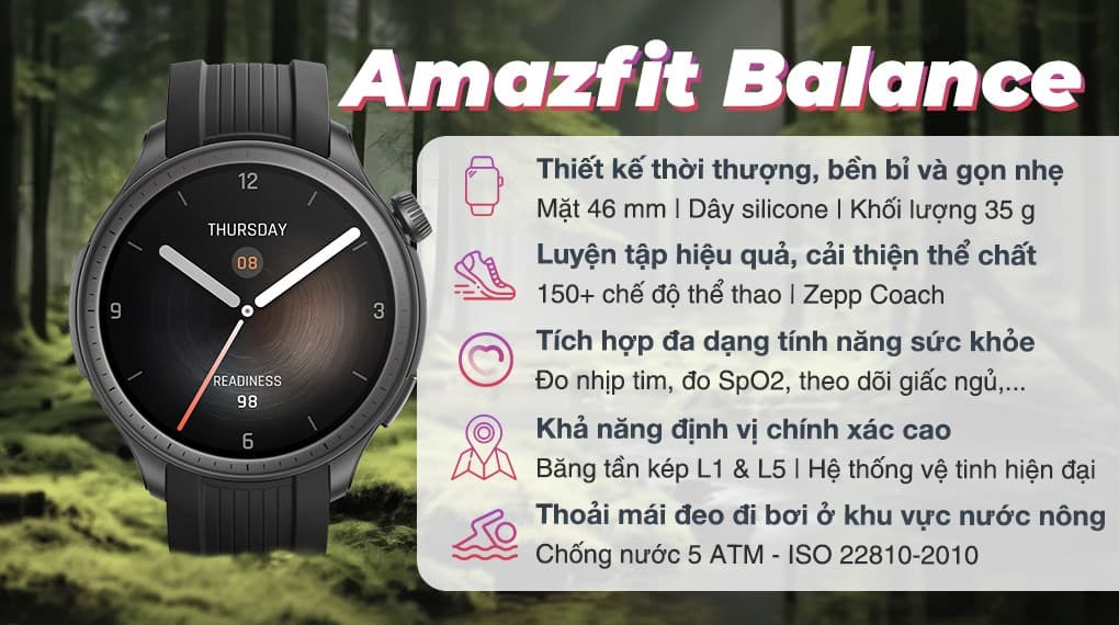 Ảnh Đồng hồ thông minh Amazfit Balance 46mm