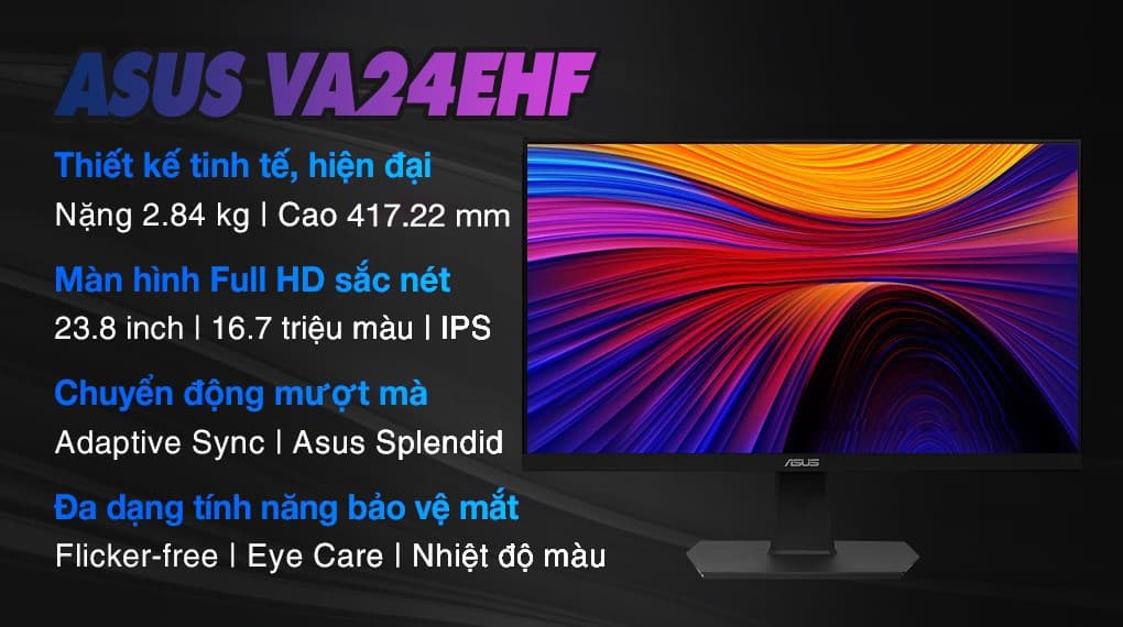 Ảnh Màn hình Asus VA24EHF 23.8 inch FHD/IPS/100Hz/1ms/HDMI