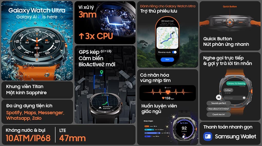 Ảnh Đồng hồ thông minh Samsung Galaxy Watch Ultra LTE 47mm