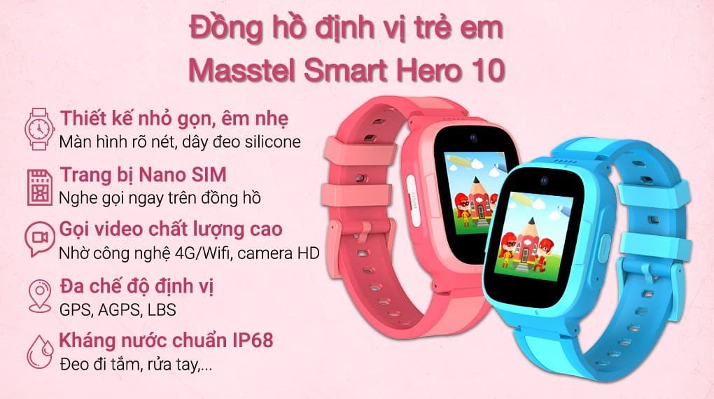 Ảnh Đồng hồ định vị trẻ em Masstel Smart Hero 10