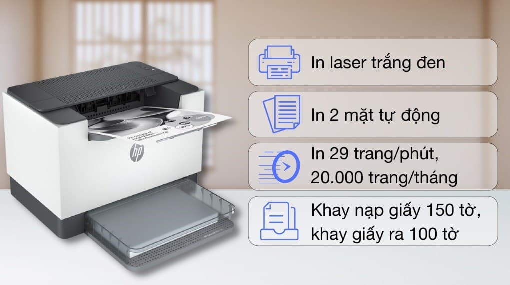 Ảnh Máy in laser trắng đen đơn năng HP LaserJet M211d (9YF82A)