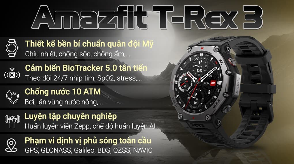 Ảnh Đồng hồ thông minh Amazfit T-Rex 3 47.1mm